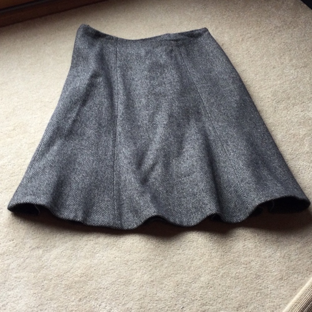 Chaps a-line wool skirt